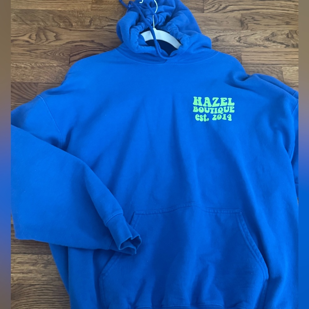 Blue Hazel Boutique Hoodie size L/XL